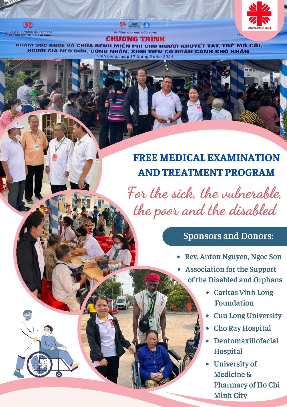 Caritas Vinh Long Foundation: Free Medical Examination and Treatiment Program For the sick, the vulnerable, the poor and the disabled